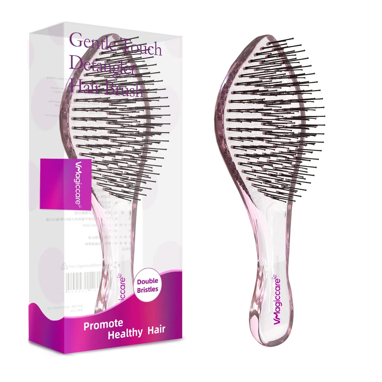 Detangling Hair Brush – Dual-Layer Flexible Bristles For Pain-Free Knot Removal
