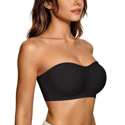 Seamless Strapless Bra - Invisible Support That Stays In Place