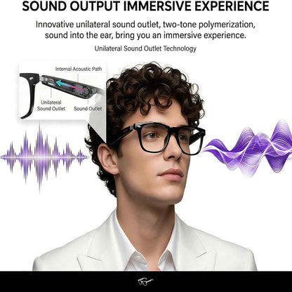 Smart Audio Glasses - Open-Ear Stereo Sound For Hands-Free Music & Calls