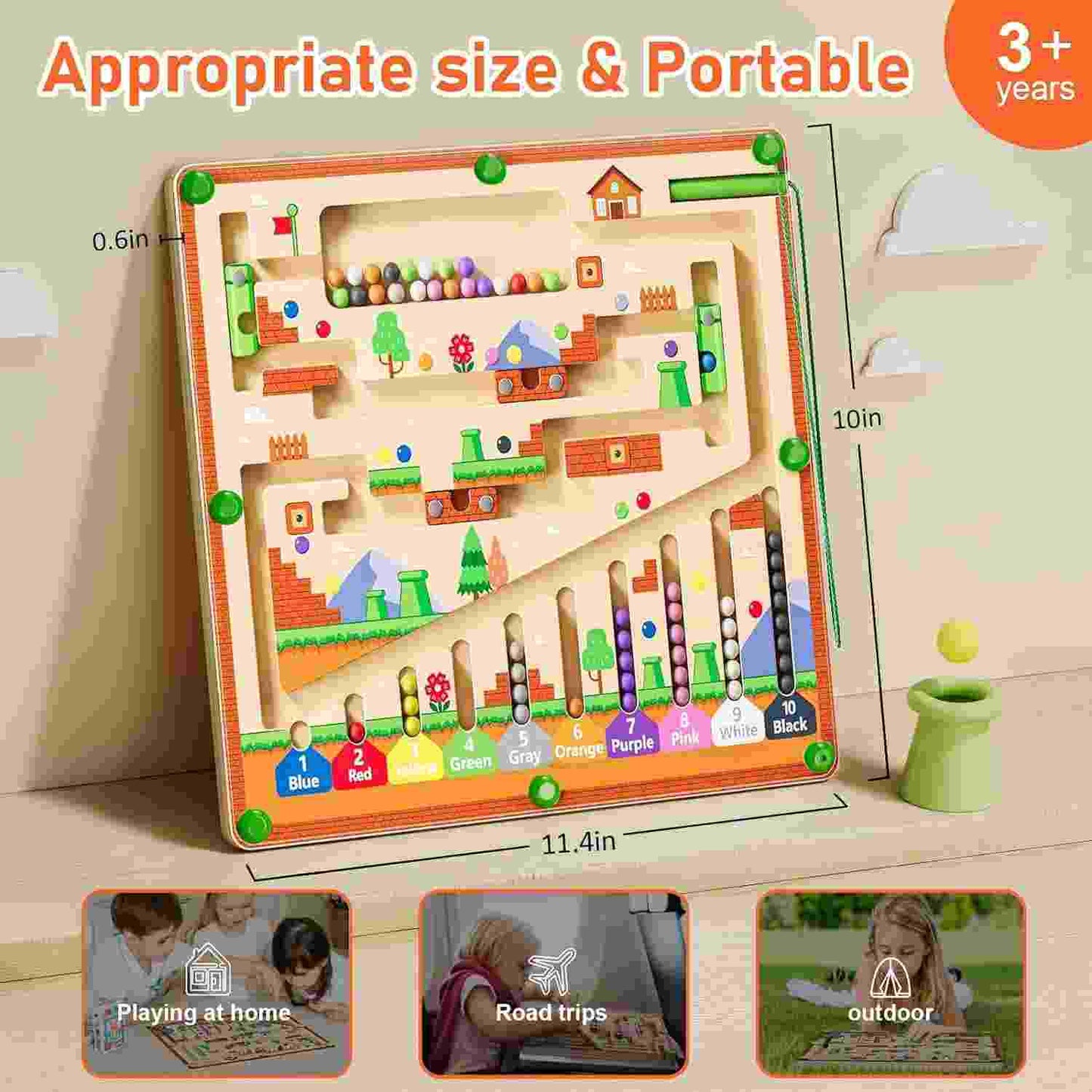 Pixels & Puzzles: Magnetic Color & Number Learning Maze