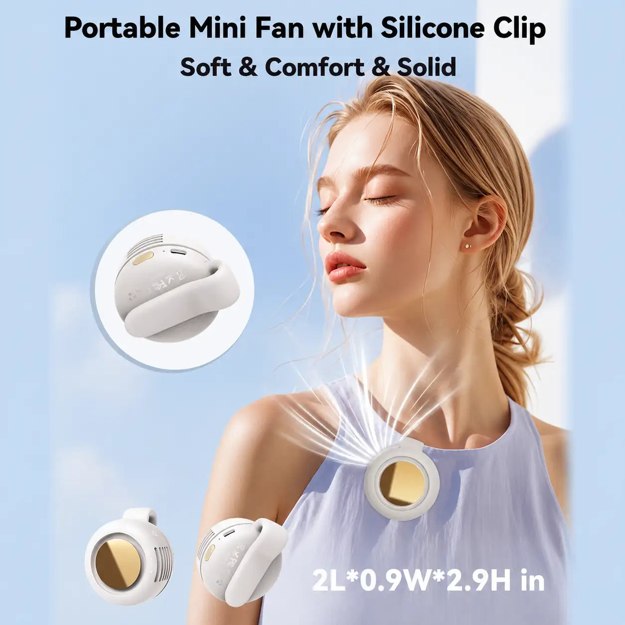 Clip-On Bladeless Fan - Hands-Free Cooling For Hot Days