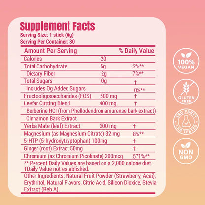 Daily Drink Mix - Berberine + Yerba Mate Support For Energy & Metabolism
