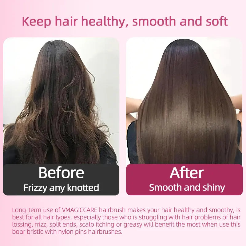 Detangling Hair Brush – Dual-Layer Flexible Bristles For Pain-Free Knot Removal