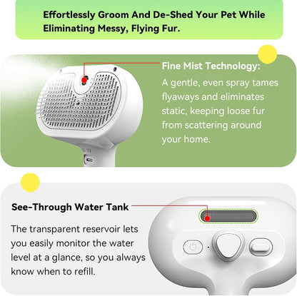 Stop Inhaling Loose Fur! Instant Steamy Grooming Locks 99% Of Flying Hair Safely