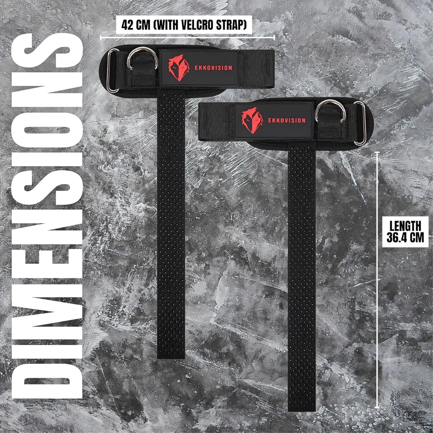 Pro D-Ring Lifting Straps with Non-Slip Grip & Cushioned Wrist Support for Heavy Pulls
