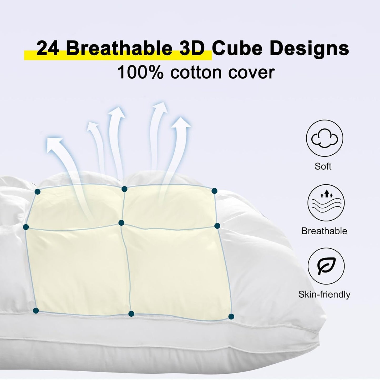 Sleep on a Cloud: The Ultimate Soft Quilted Puff Grid Pillow