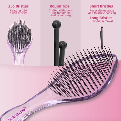 Detangling Hair Brush – Dual-Layer Flexible Bristles For Pain-Free Knot Removal