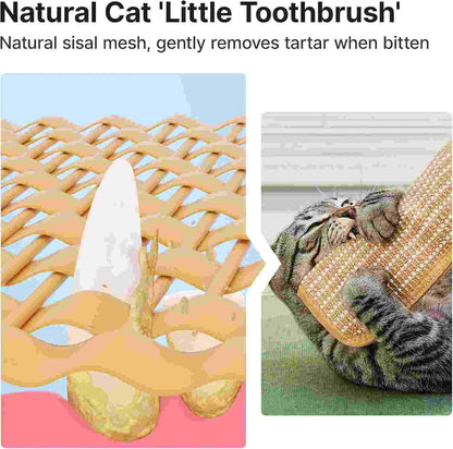 100% Natural Sisal Catnip Pillow Toy — Satisfy Scratching & Teeth Cleaning Instantly!