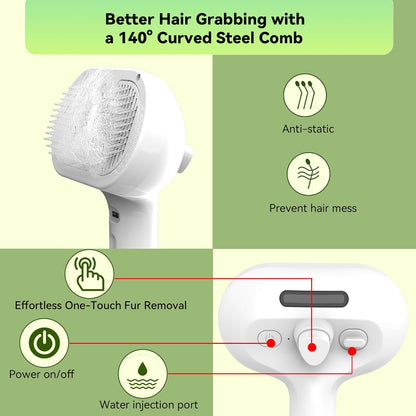 Stop Inhaling Loose Fur! Instant Steamy Grooming Locks 99% Of Flying Hair Safely