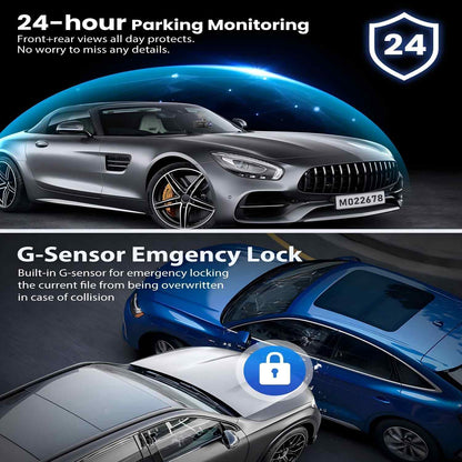 Front & Rear Dash Cam - Dual Recording Protection For Safer Everyday Driving