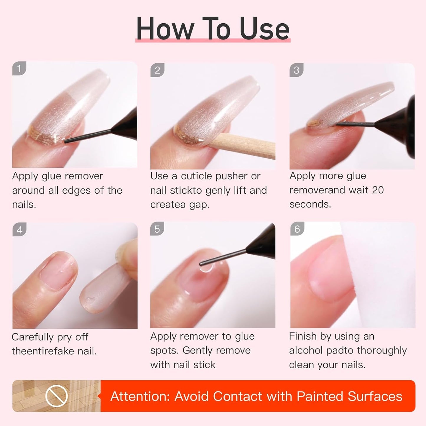 Gentle & Precise Nail Glue Remover — Fast, Pain-Free Release