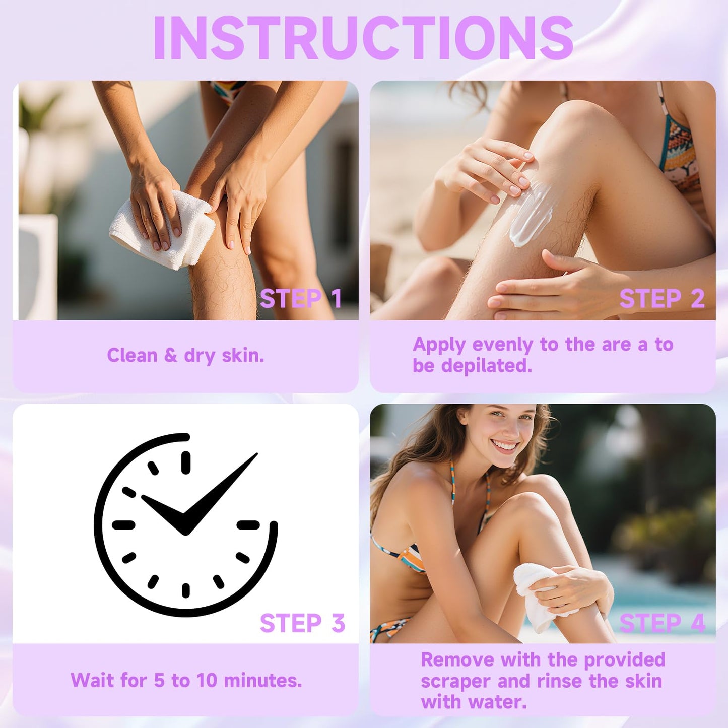 Hair Removal Cream & Spray - Fast-Acting Dual Formula for Smooth Bikini & Body Skin