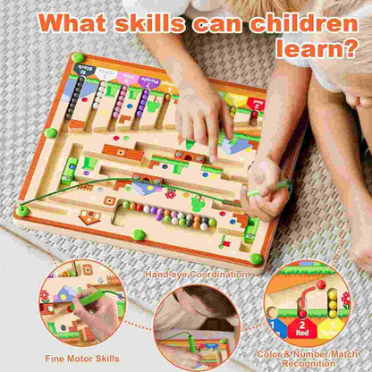 Pixels & Puzzles: Magnetic Color & Number Learning Maze