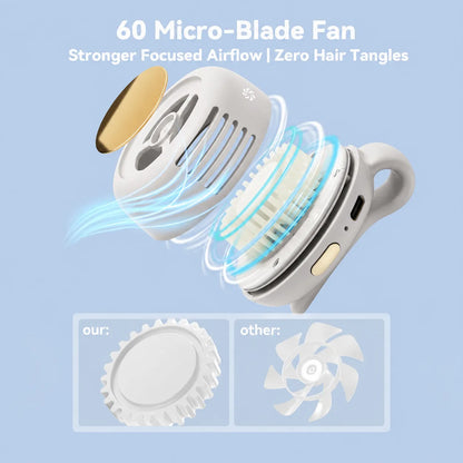 Clip-On Bladeless Fan - Hands-Free Cooling For Hot Days