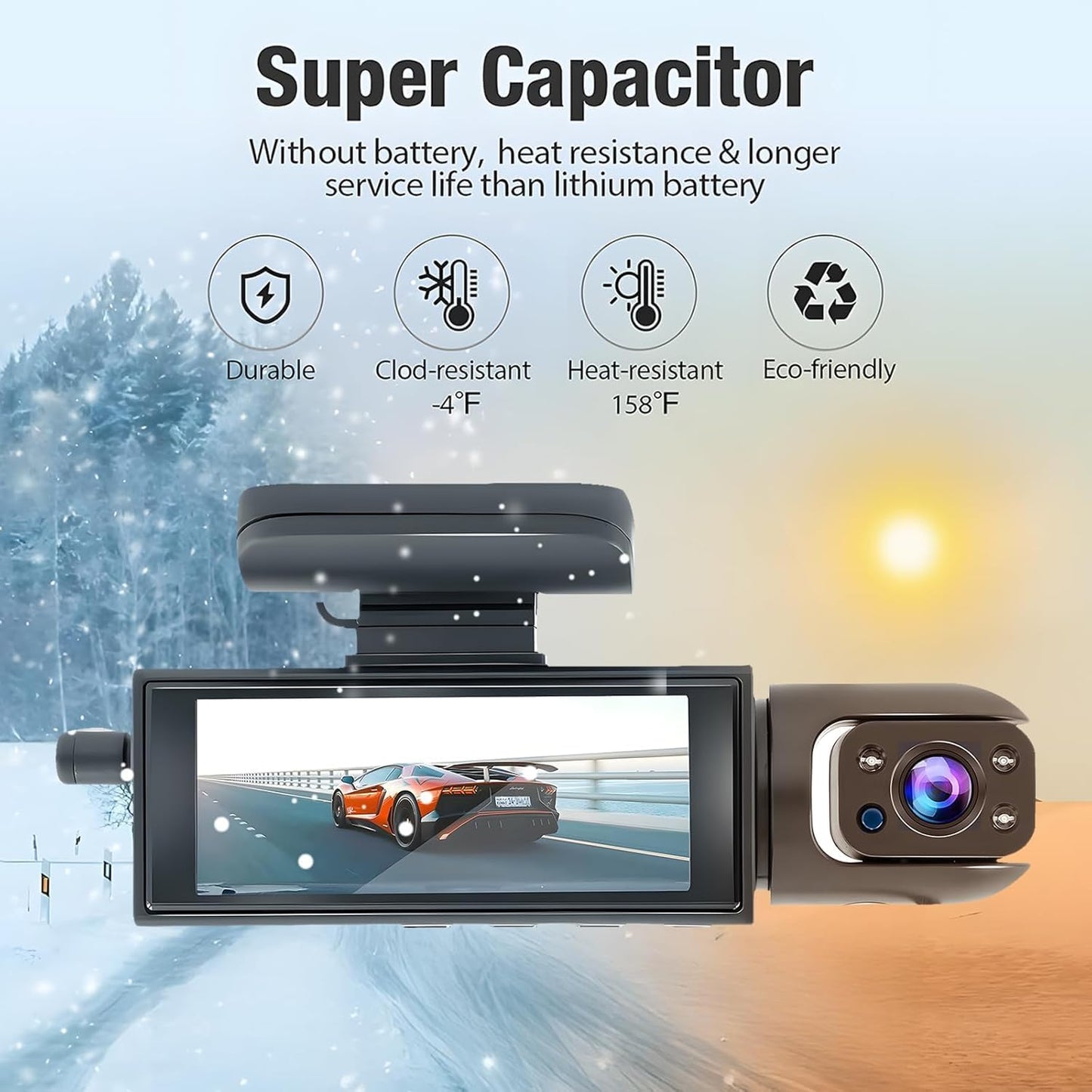 Front & Rear Dash Cam - Dual Recording Protection For Safer Everyday Driving
