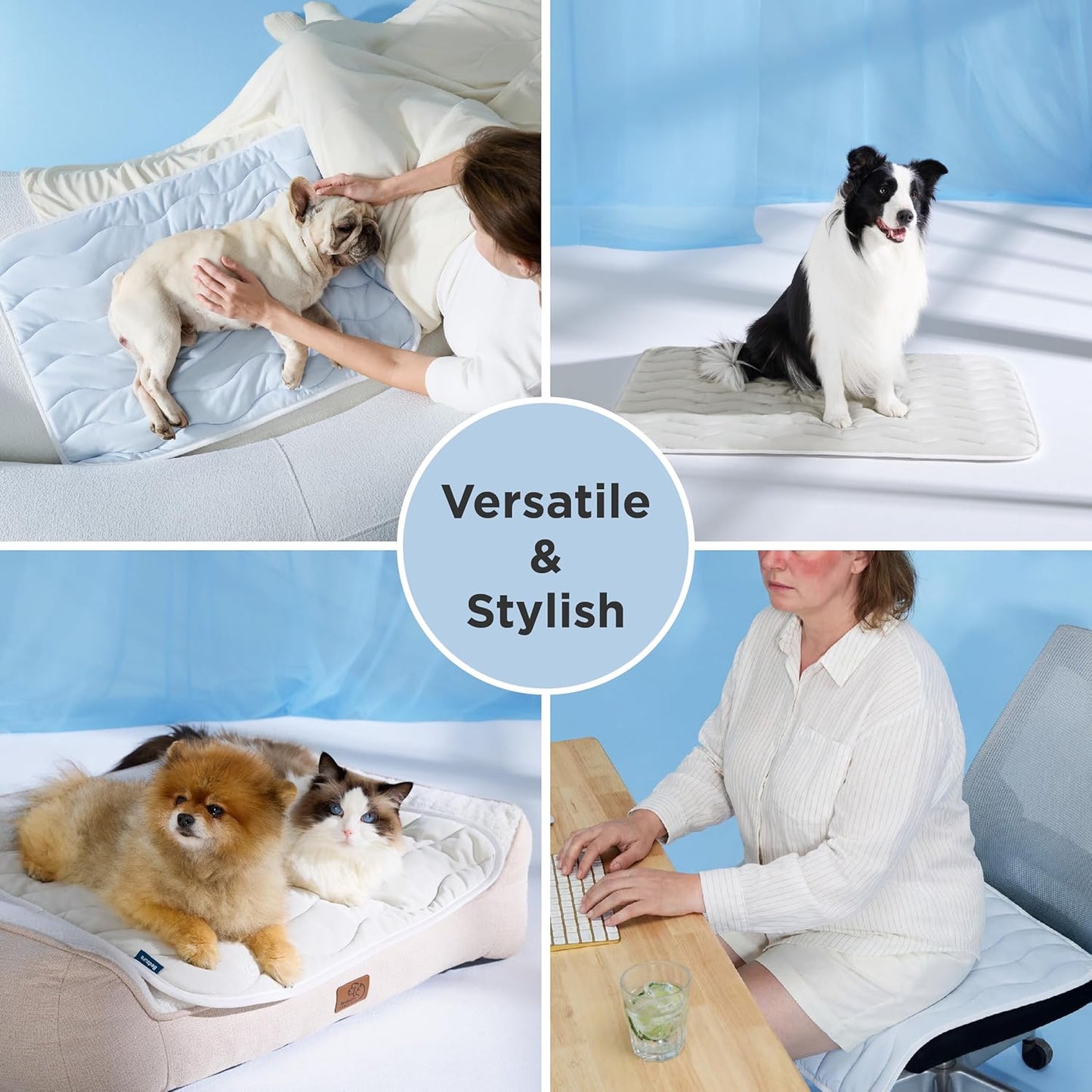 Cooling Pet Mat - Gel-Free Breathable Fabric For Instant Summer Comfort & All-Day Rest For Dogs