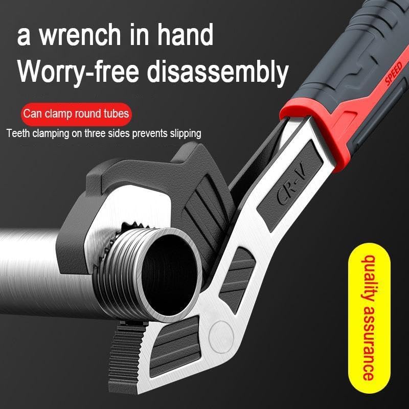 Self-Locking Pipe Wrench Set - Quick-Opening Multi-Model Grip For Fast Plumbing Repairs