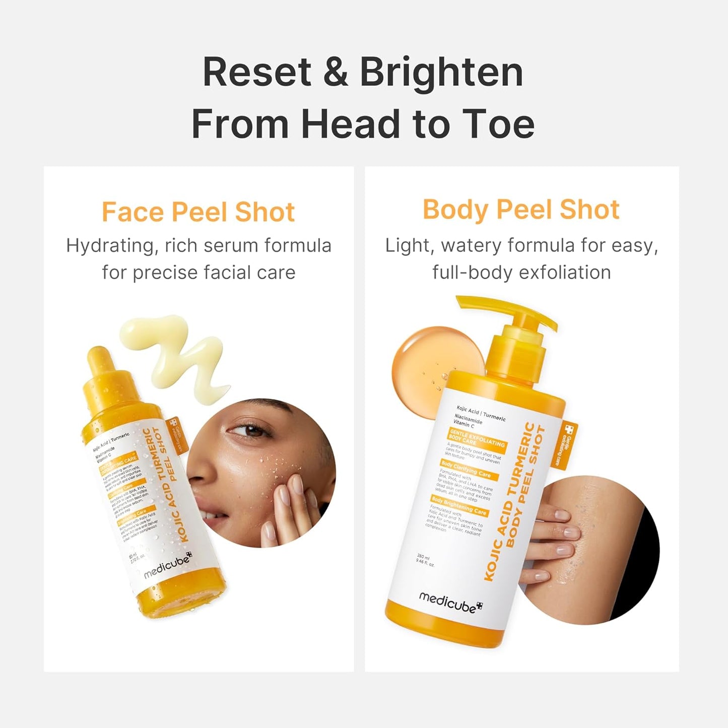 Peel Shot Duo - Kojic Acid & Turmeric Multi-Acid Resurfacing System For Bright, Smooth Skin