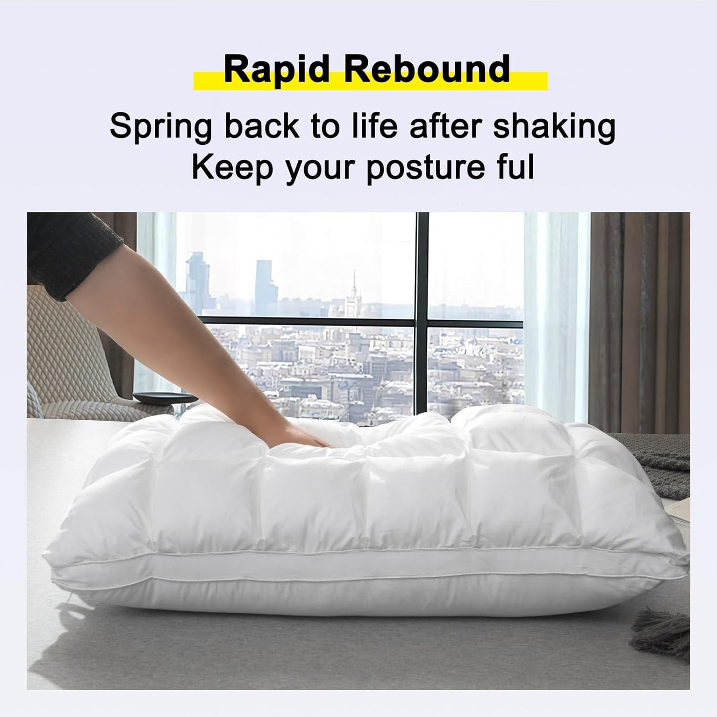 Sleep on a Cloud: The Ultimate Soft Quilted Puff Grid Pillow