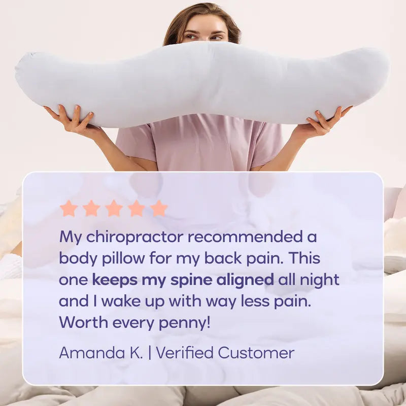 Sleep Pain-Free with Premium Full-Body Ergonomic Alignment Pillow