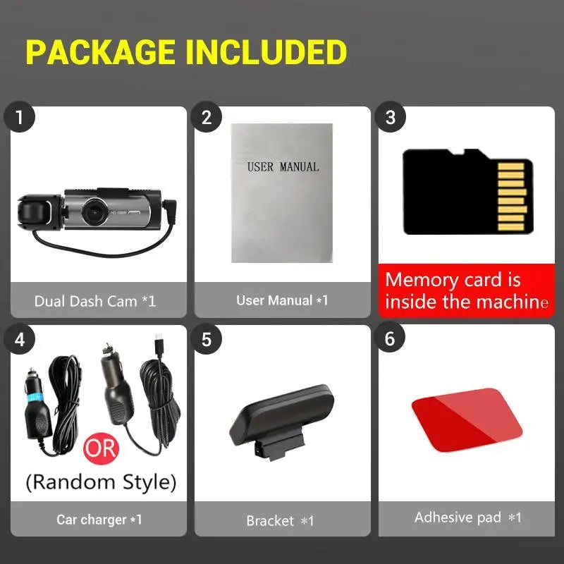 Front & Rear Dash Cam - Dual Recording Protection For Safer Everyday Driving