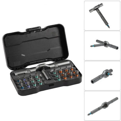 One Twist Resolves All: 24-in-1 Multi-Angle Precision Ratchet Screwdriver Set