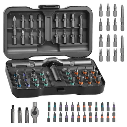 One Twist Resolves All: 24-in-1 Multi-Angle Precision Ratchet Screwdriver Set