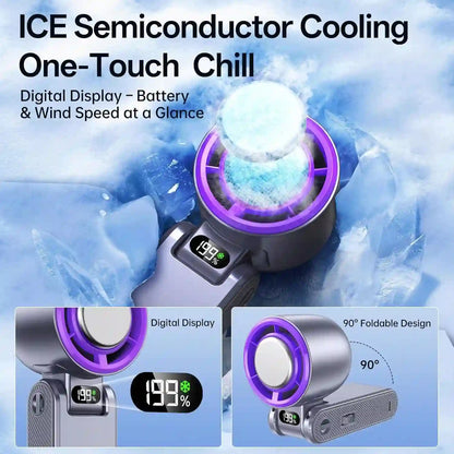 Portable High-Speed Fan – Instant Ice Cooling With 199 Wind Levels