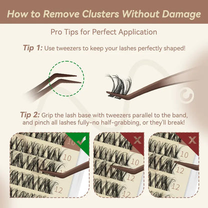 DIY Lash Clusters – Ultra-Thin Invisible Band For 3-Minute Salon-Level Glamour