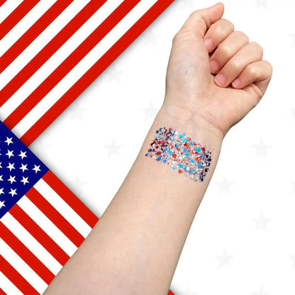 Glitter Stick – 3-In-1 Tri-Color Swivel For Instant Patriotic Sparkle