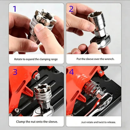 10-19mm Adjustable Multi-Function Universal Magic Socket Wrench Tool