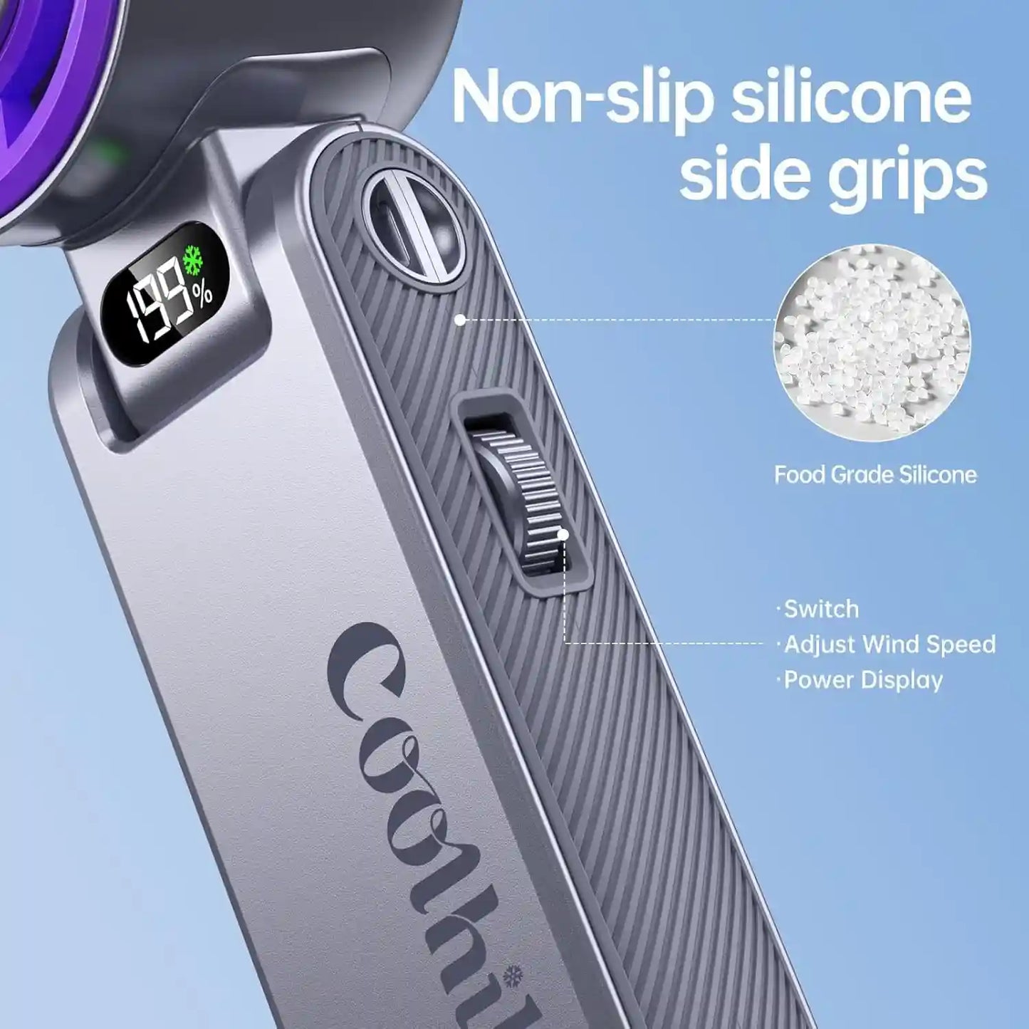 Portable High-Speed Fan – Instant Ice Cooling With 199 Wind Levels