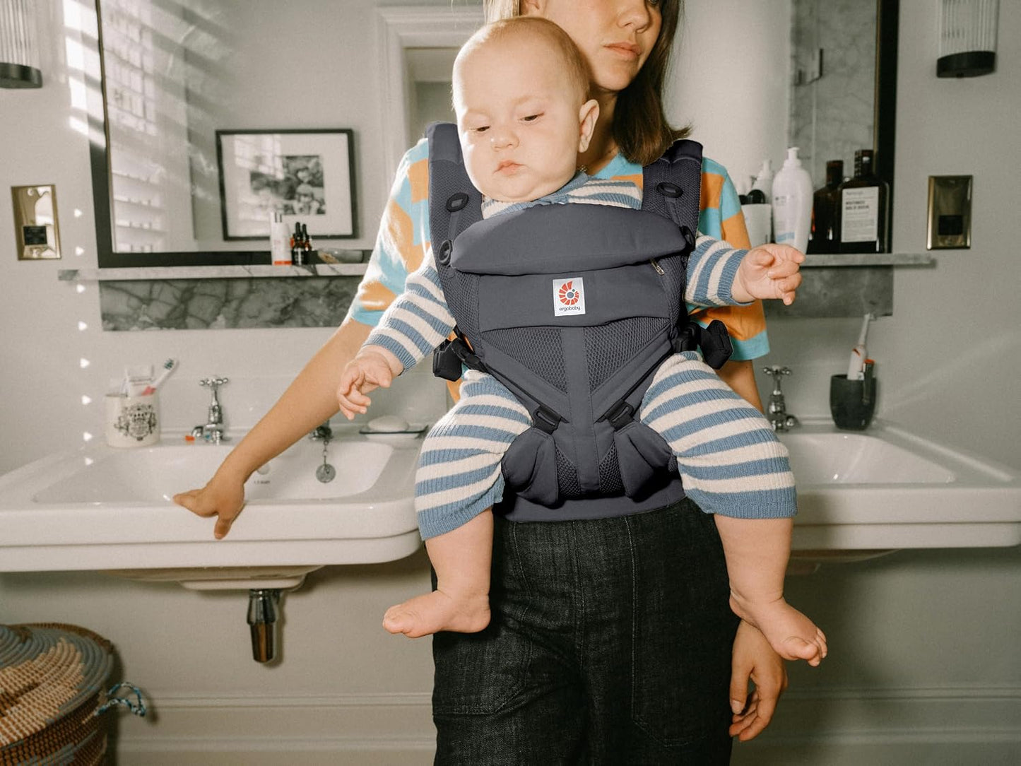 Ergonomic 4-Position Breathable Baby Carrier for Newborns to Toddlers