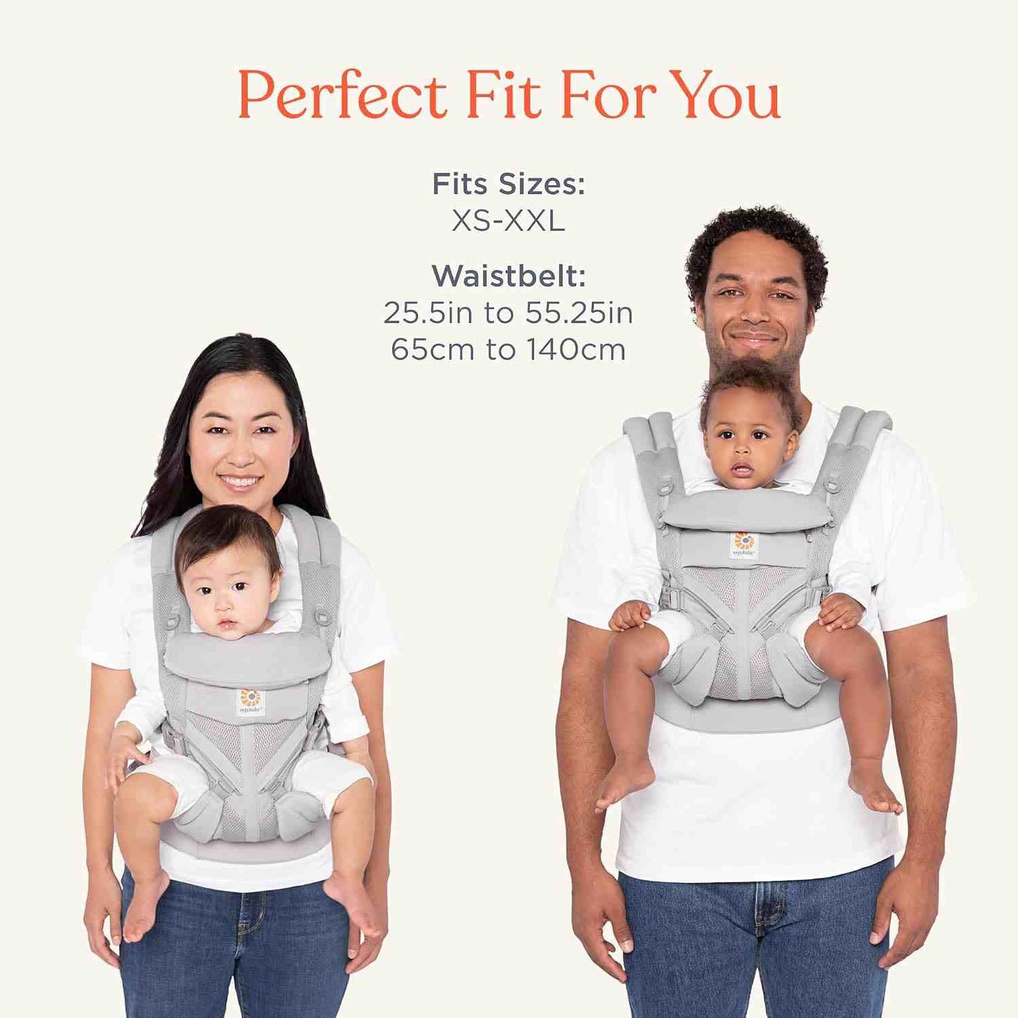 Ergonomic 4-Position Breathable Baby Carrier for Newborns to Toddlers