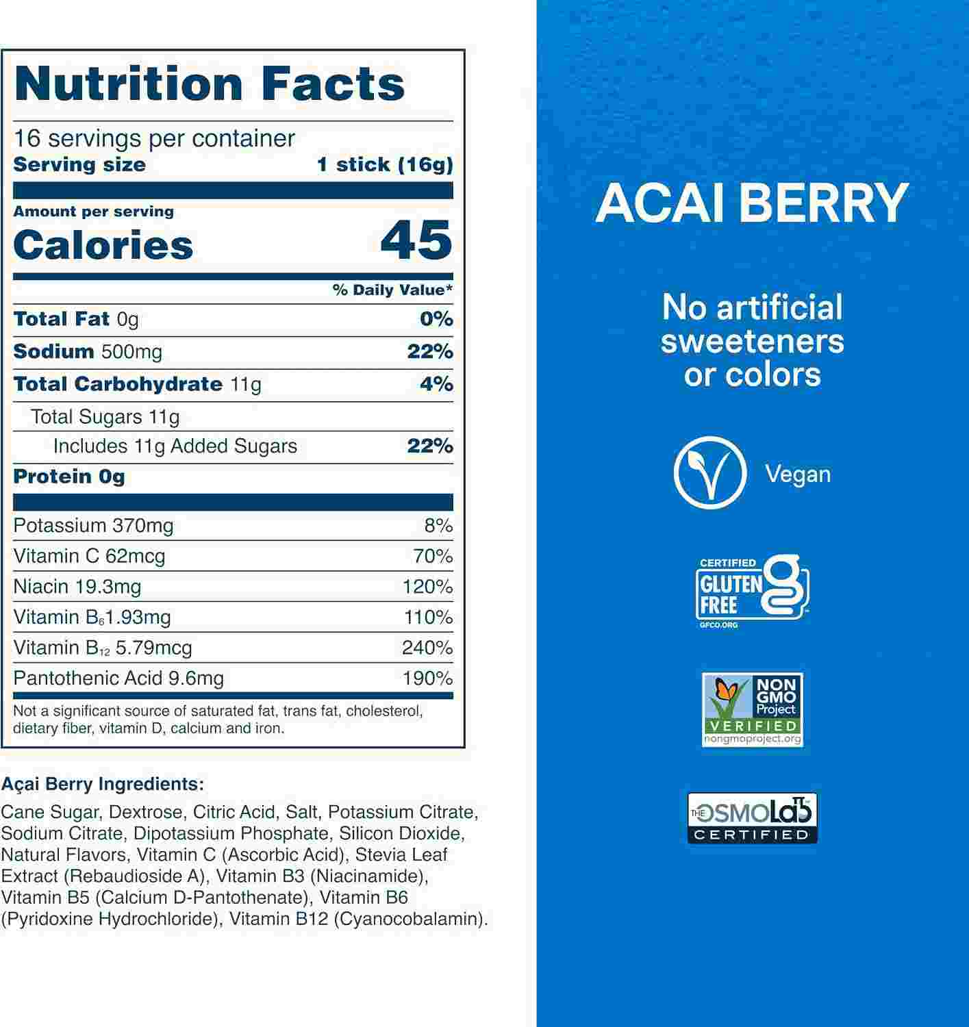 Rapid Electrolyte Hydration Powder Drink Mix