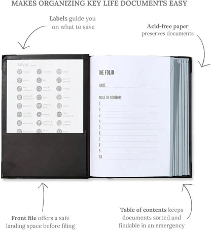 Document Organizer Binder – Acid-Free Custom Filers For Lifetime Legacy Protection