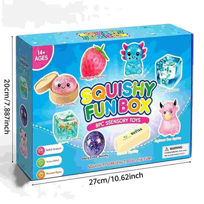 8-Pack Squishy Stress Relief Toys for Anxiety & Sensory Relaxation