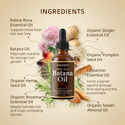 Batana Rosemary Oil for a Nourished Scalp & Smoother, Frizz-Free Hair