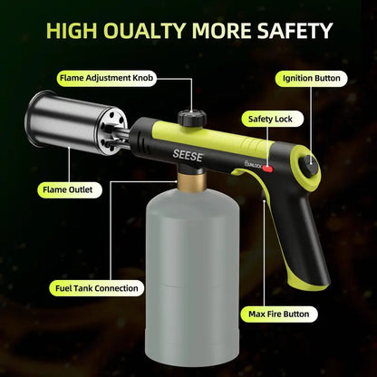 Heavy-Duty Portable Propane Torch With Max Flame Control