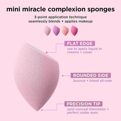 Flawless Precision Makeup Anywhere: Mini Miracle Complexion Sponges | 2 Pack per Set