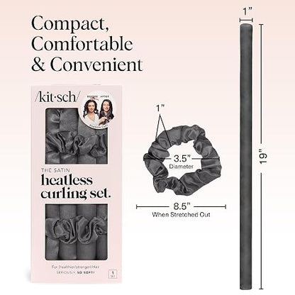 Effortless Heatless Satin Hair Curling Set for Heat-Free Salon Waves | 3 Pack per Set