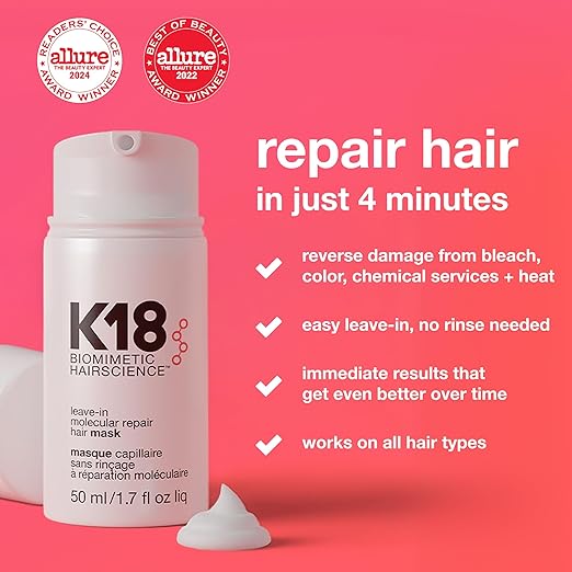 Instant Molecular Repair Mask for Chemically Damaged Hair