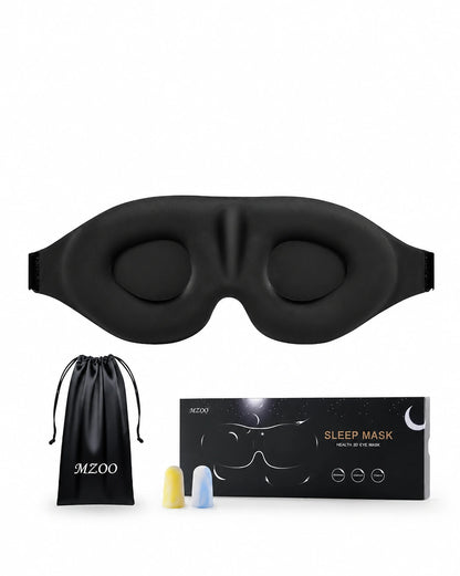 3D Contoured 100% Light Blocking Sleep Mask | 2 Pack per Set