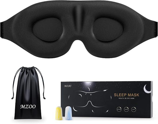 3D Contoured 100% Light Blocking Sleep Mask | 2 Pack per Set