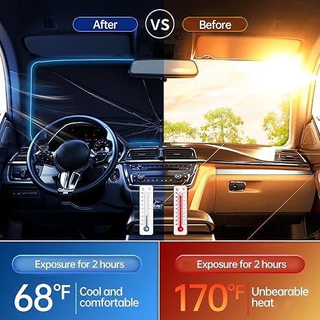99% UV Blocking Car Windshield Sun Shade Umbrella